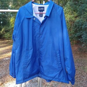 Blue Windbreaker Men's X LARGE XL Puritan Snap Closure Lightweight Lined